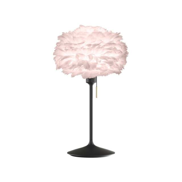 Umage Eos Table Lamp - Light Rose Feather Eos Mini/Black Sante Stand - image 1