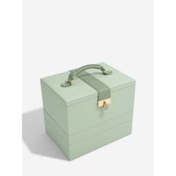 Stackers Luxury Classic Faux Leather Jewellery Box - Sage Green Colour: Sage Green - thumbnail 4