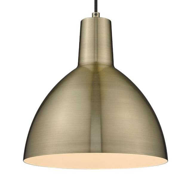 Halo Design Metropole Pendant Light - O 25cm Size: O 25cm, Colour: Antique Brass