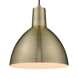 Halo Design Metropole Pendant Light - O 25cm Size:  25cm, Colour: Antique Brass