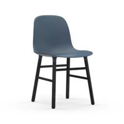 Normann Copenhagen Form Chair - Blue - Black Oak Legs Shell Colour: Blue, Leg Colour: Black Oak