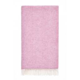 Bronte By Moon Pure Wool Herringbone Throw - Pale Pink