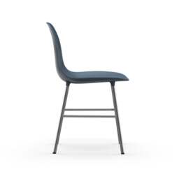 Normann Copenhagen Form Chair - Blue - Chrome Legs Shell Colour: Blue, Leg Colour: Chrome - thumbnail 3