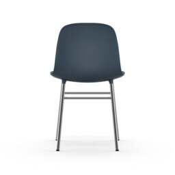 Normann Copenhagen Form Chair - Blue - Chrome Legs Shell Colour: Blue, Leg Colour: Chrome - thumbnail 4