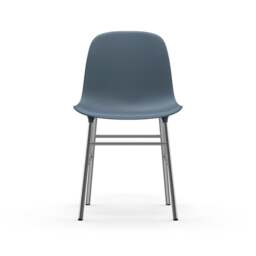 Normann Copenhagen Form Chair - Blue - Chrome Legs Shell Colour: Blue, Leg Colour: Chrome - thumbnail 2