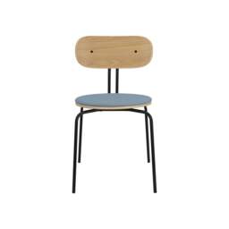Umage Curious Dining Chair - Oak - Black Legs - Bright Skies Cushion Leg Colour: Black Legs, Colour: Bright Skies - thumbnail 3