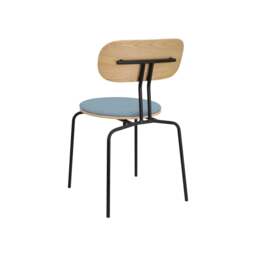 Umage Curious Dining Chair - Oak - Black Legs - Bright Skies Cushion Leg Colour: Black Legs, Colour: Bright Skies - thumbnail 2