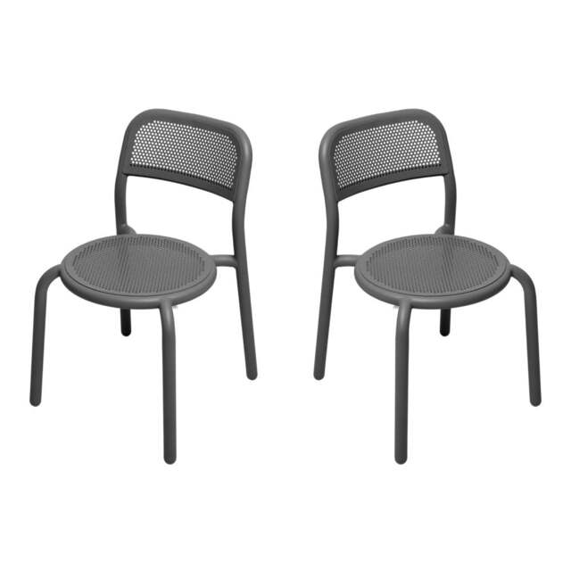 Fatboy Set of 2 Toni Stackable Garden Armchairs - Anthracite Colour: Anthracite - image 1