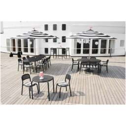 Fatboy Set of 2 Toni Stackable Garden Armchairs - Anthracite Colour: Anthracite - thumbnail 7