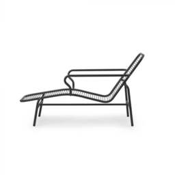 Normann Copenhagen Vig Outdoor Chaise Longue - Black Powder-coated Steel - thumbnail 2
