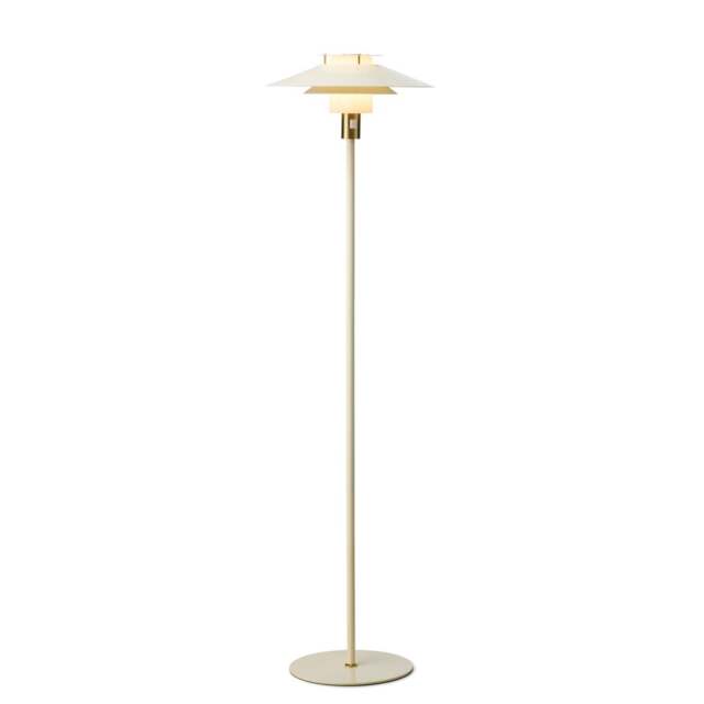 Halo Design Rivoli Floor Lamp Colour: Glossy Cream/ Brass - image 1