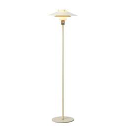 Halo Design Rivoli Floor Lamp Colour: Glossy Cream/ Brass - thumbnail 1