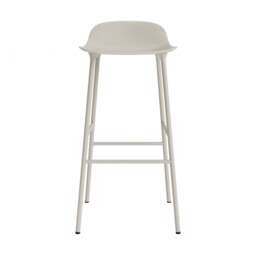 Normann Copenhagen Form Barstool - 75cm - Light Grey - Light Grey Legs Shell Colour: Light Grey, Leg Colour: Matching Shell Colour - thumbnail 2