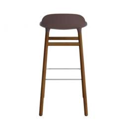 Normann Copenhagen Form Barstool - Wood - 75cm - Brown - Walnut Legs Shell Colour: Brown, Leg Colour: Walnut - thumbnail 4