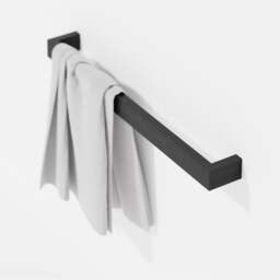 Wireworks Slimline Single Towel Rail - 72cm - Dark Oak - thumbnail 3