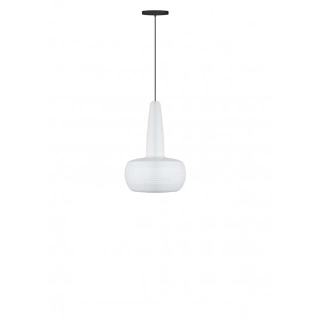 Umage Clava Pendant Light Shade - Matt White with Black Rosette Cord Set With or Without Cord Set: With Black Rosette Cord Set - image 1