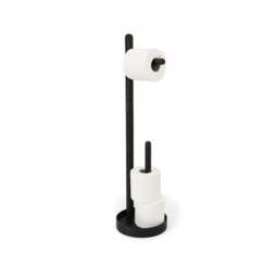 Wireworks Yoku Freestanding Toilet Roll Holder - Dark Oak