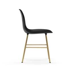 Normann Copenhagen Form Chair - Black - Brass Legs Shell Colour: Black, Leg Colour: Brass - thumbnail 3