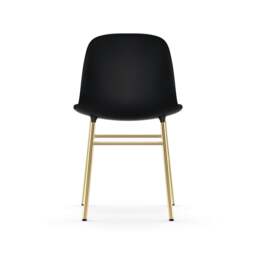 Normann Copenhagen Form Chair - Black - Brass Legs Shell Colour: Black, Leg Colour: Brass - thumbnail 4