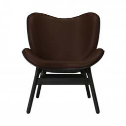 Umage A Conversation Piece Armchair - Low - Black Oak - Hope Leather Brown Wood: Black Oak, Colour: Brown - thumbnail 2