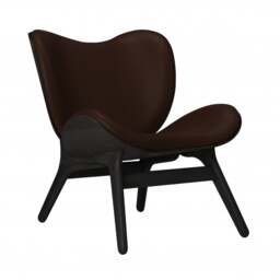 Umage A Conversation Piece Armchair - Low - Black Oak - Hope Leather Brown Wood: Black Oak, Colour: Brown