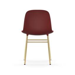 Normann Copenhagen Form Chair - Red - Brass Legs Shell Colour: Red, Leg Colour: Brass - thumbnail 4