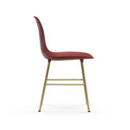 Normann Copenhagen Form Chair - Red - Brass Legs Shell Colour: Red, Leg Colour: Brass - thumbnail 3
