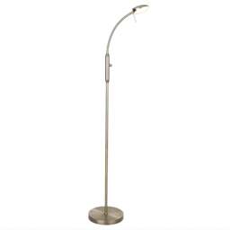 Halo Design Vegas Floor Lamp - H 140cm - 1 Arm - Antique Brass Colour: Antique Brass