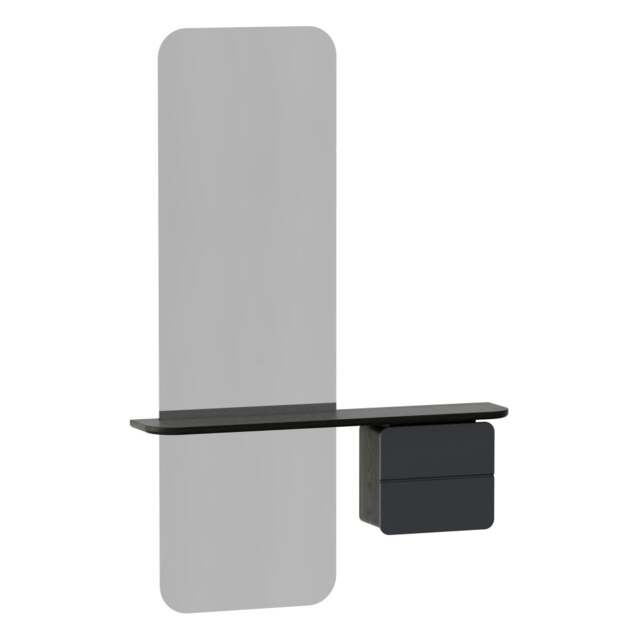 Umage One More Look Storage Mirror - Black Oak - Anthracite Grey Colour: Anthracite Grey - image 1