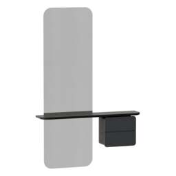 Umage One More Look Storage Mirror - Black Oak - Anthracite Grey Colour: Anthracite Grey - thumbnail 1