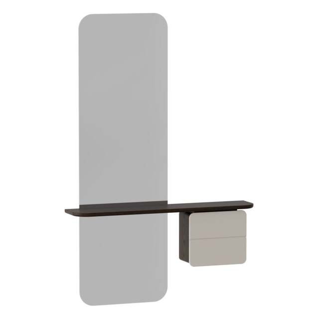 Umage One More Look Storage Mirror - Dark Oak - Pearl White Colour: Pearl White - image 1