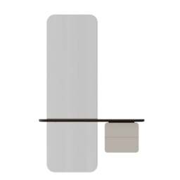 Umage One More Look Storage Mirror - Dark Oak - Pearl White Colour: Pearl White - thumbnail 2