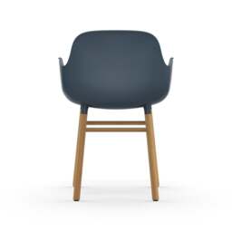 Normann Copenhagen Form Armchair - Blue - Oak Legs Shell Colour: Blue, Leg Colour: Oak - thumbnail 4
