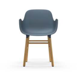 Normann Copenhagen Form Armchair - Blue - Oak Legs Shell Colour: Blue, Leg Colour: Oak - thumbnail 2