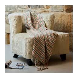 Tweedmill Textiles Pure New Wool Houndstooth Throw - Coastland - thumbnail 2