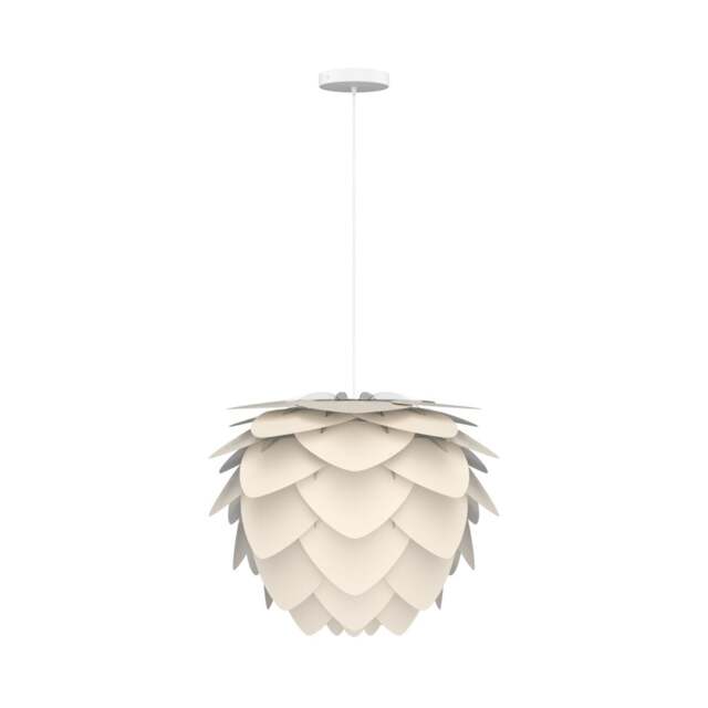 Umage Aluvia Pendant Light Shade - Pearl White - Medium with White Rosette Cord Set With or Without Cord Set: With White Rosette Cord Set - image 1