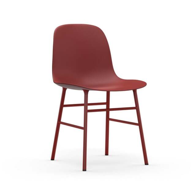 Normann Copenhagen Form Chair - Red - Red Legs Shell Colour: Red, Leg Colour: Matching Shell Colour - image 1
