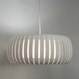 Shropshire Shades Linterna Lampshade - White - Small 45cm - With Black Rosette Cord Set Colour: White, Size: Small 45cm, Cord Set Option: With Black R - thumbnail 4