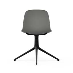 Normann Copenhagen Form Chair Swivel - 4 Leg - Grey - Black Legs Shell Colour: Grey, Leg Colour: Black - thumbnail 4