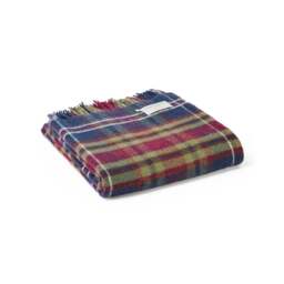 Tweedmill Textiles Pure New Wool Throw - Morello Check