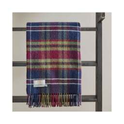 Tweedmill Textiles Pure New Wool Throw - Morello Check - thumbnail 3