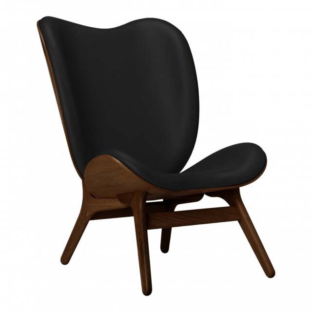 Umage A Conversation Piece Armchair - Tall - Dark Oak - Hope Leather Black Wood: Dark Oak, Colour: Black - image 1