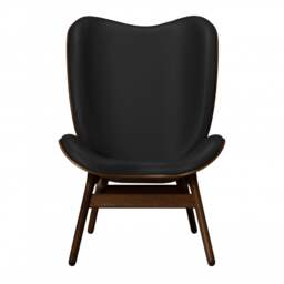 Umage A Conversation Piece Armchair - Tall - Dark Oak - Hope Leather Black Wood: Dark Oak, Colour: Black - thumbnail 2