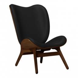 Umage A Conversation Piece Armchair - Tall - Dark Oak - Hope Leather Black Wood: Dark Oak, Colour: Black