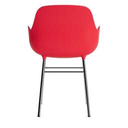 Normann Copenhagen Form Armchair - Bright Red - Chrome Legs Shell Colour: Bright Red, Leg Colour: Chrome - thumbnail 4