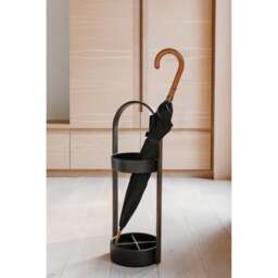 Umbra Bellwood Umbrella Stand - Black/Walnut - thumbnail 2