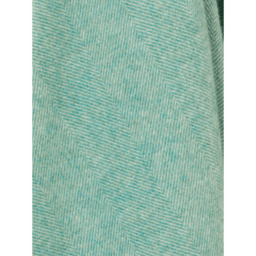 Bronte By Moon Pure Wool Herringbone Throw - Aqua - thumbnail 2