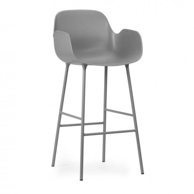 Normann Copenhagen Form Bar Armchair - 75cm - Grey Shell Colour: Grey - image 1