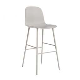 Normann Copenhagen Form Bar Chair - 75cm - Warm Grey Shell Colour: Warm Grey
