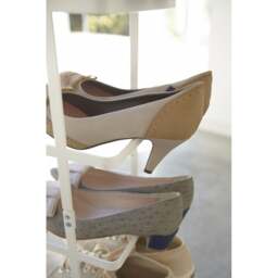 Yamazaki Tower Steel Shoe Rack - 5 Tier - White - thumbnail 4